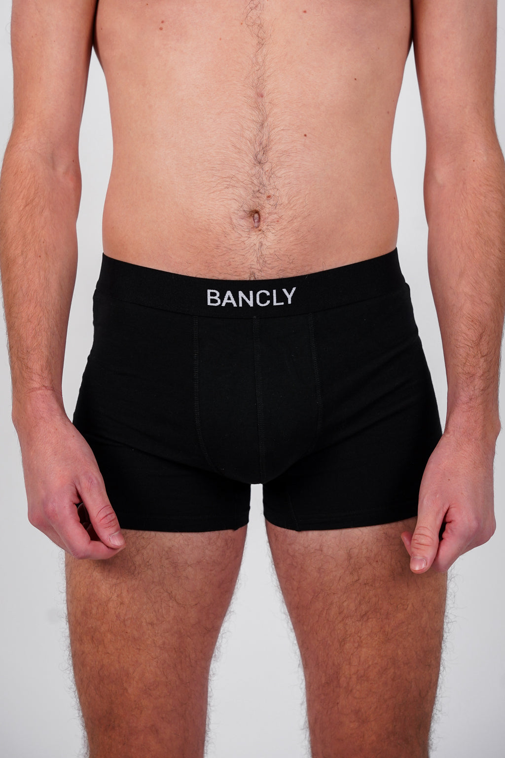 BLACK - STRETCH COTTON BOXER BRIEFS