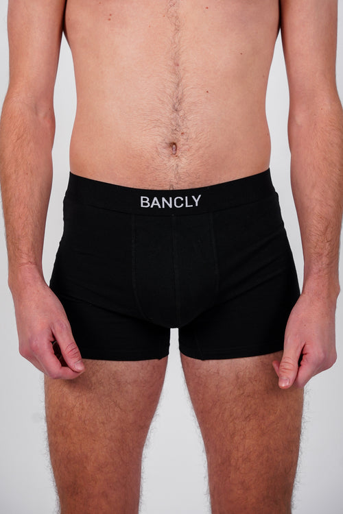 BLACK - STRETCH COTTON BOXER BRIEFS