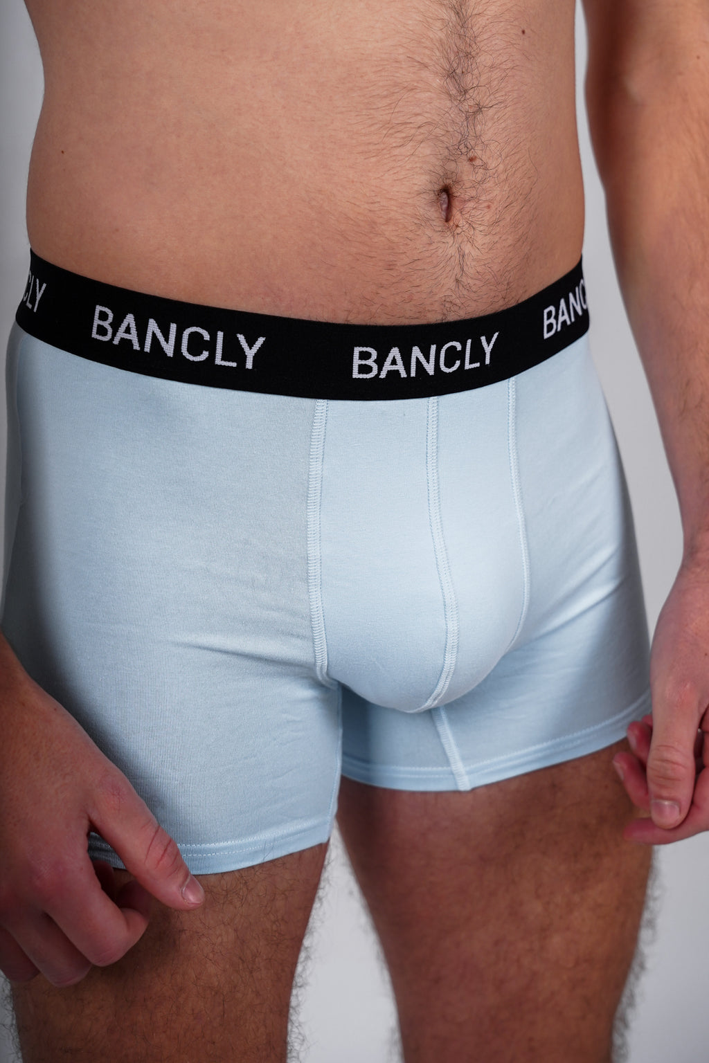 POWDER BLUE - STRETCH COTTON BOXER BRIEFS