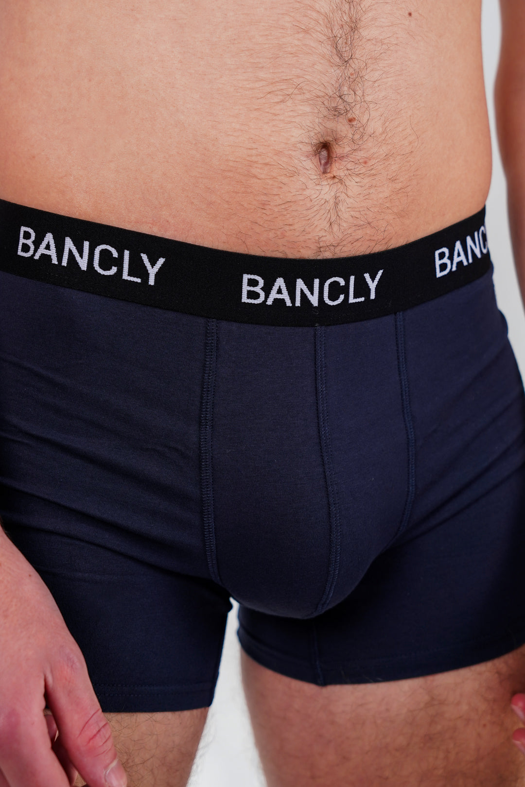 NAVY - STRETCH COTTON BOXER BRIEFS