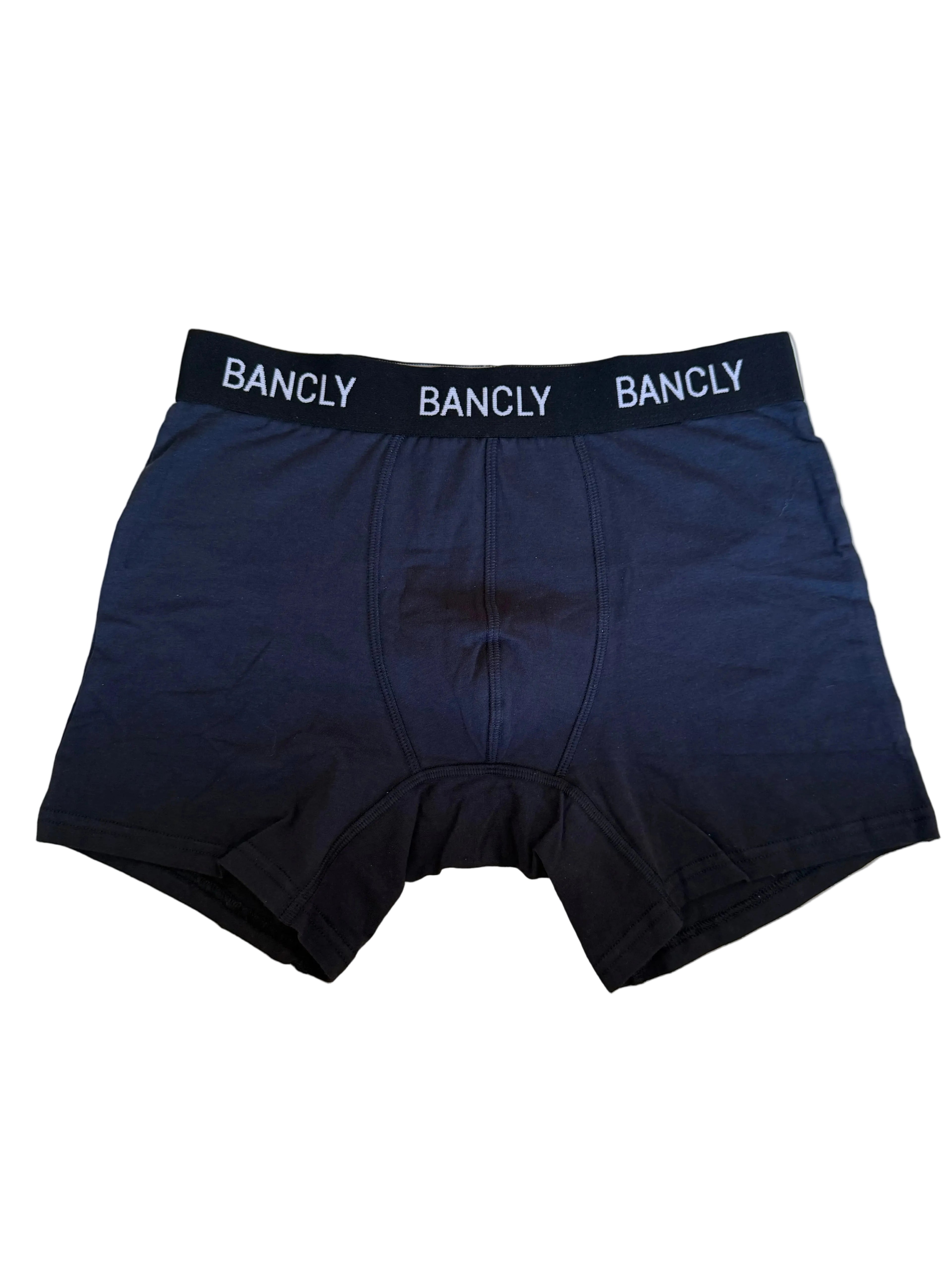 NAVY - STRETCH COTTON BOXER BRIEFS